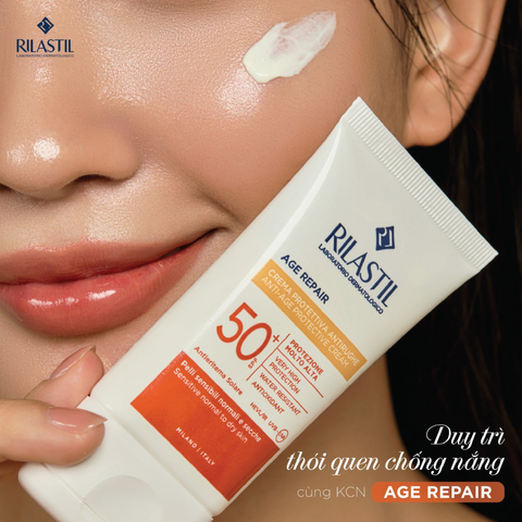 KEM CHỐNG NẮNG NGĂN NGỪA LÃO HÓA DA RILASTIL AGE REPAIR ANTI – AGE PROTECTIVE CREAM SPF 50+ 40ML