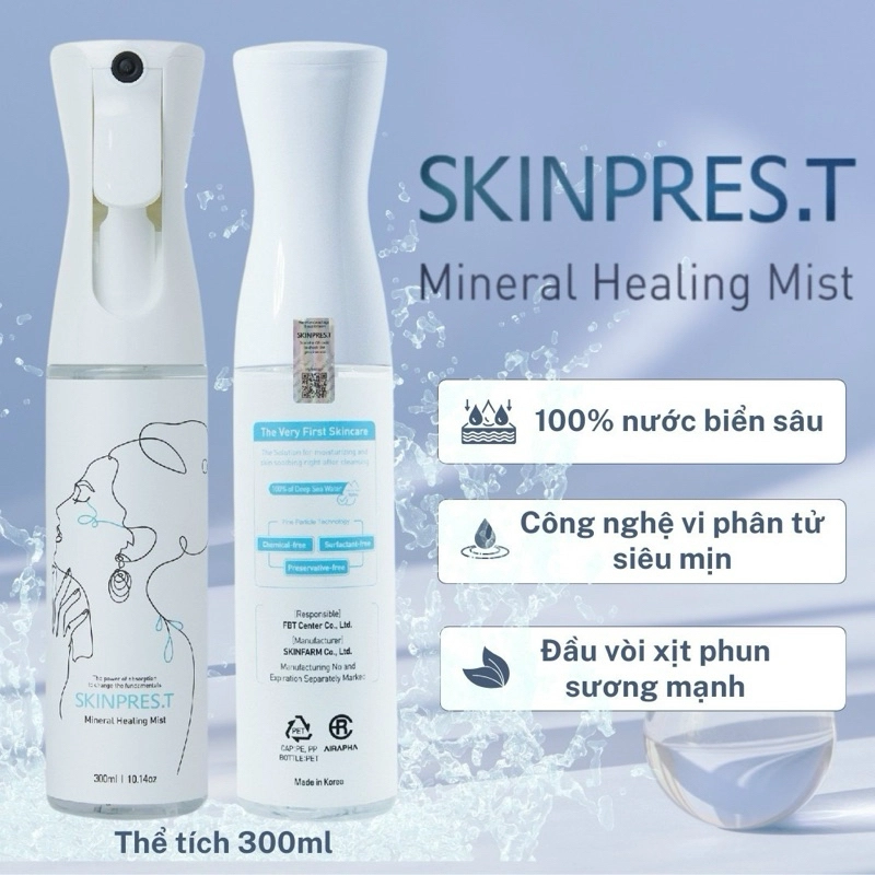 Xịt Khoáng Goodndoc SKINPRES.T Mineral Healing Mist