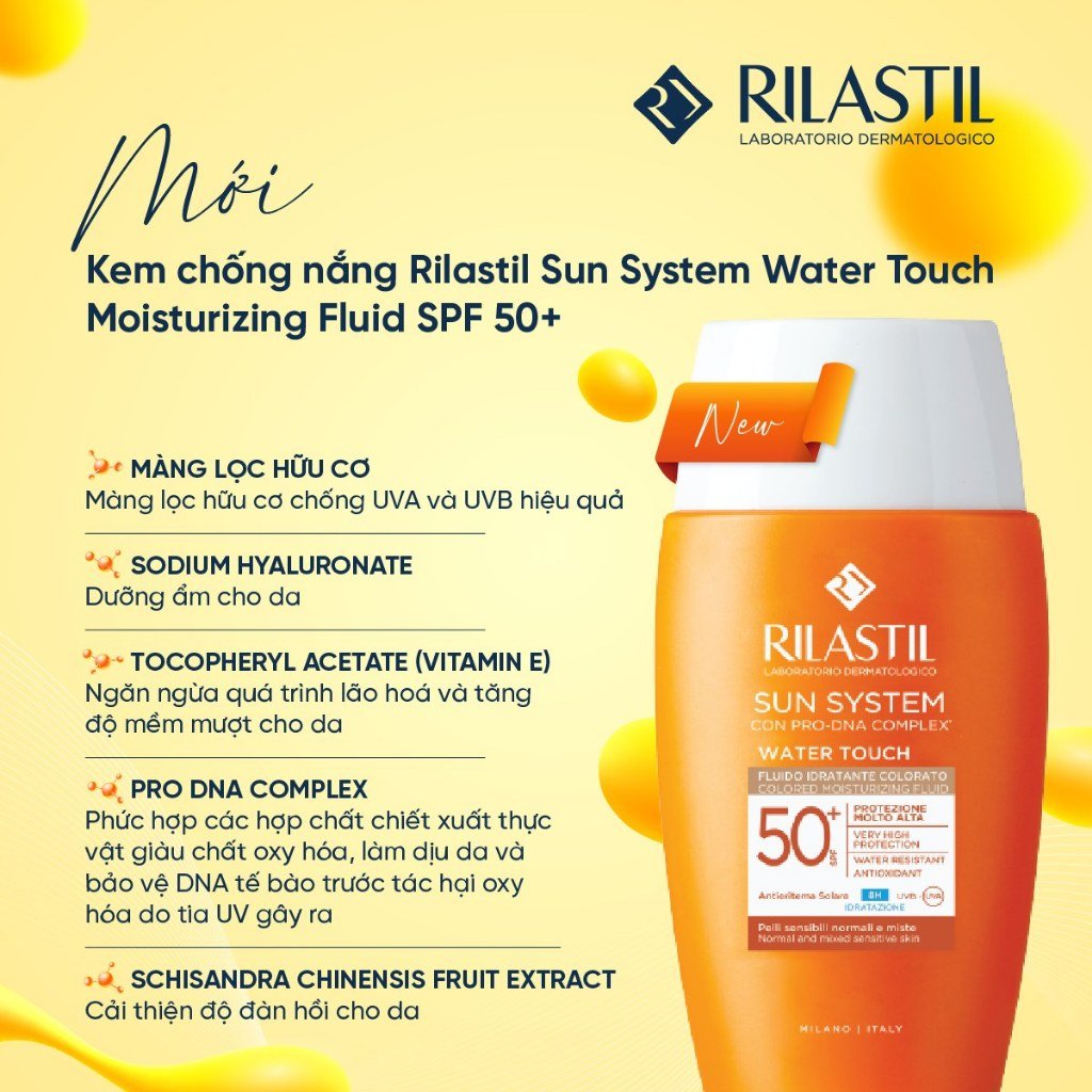 KEM CHỐNG NẮNG CẤP ẨM WATER TOUCH – RILASTIL SUN SYSTEM WATER TOUCH MOISTURIZING FLUID SPF 50+ 50ML