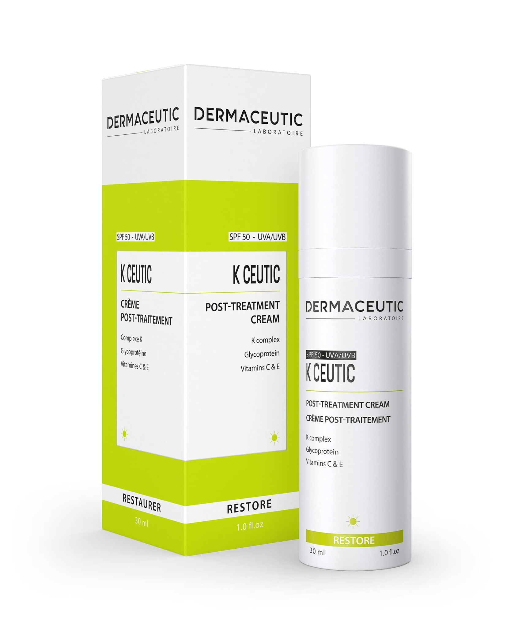 Dermaceutic K Ceutic 30ml | Kem Phục Hồi Da Sau Laser, Peel & Treatment, chống nắng SPF50+