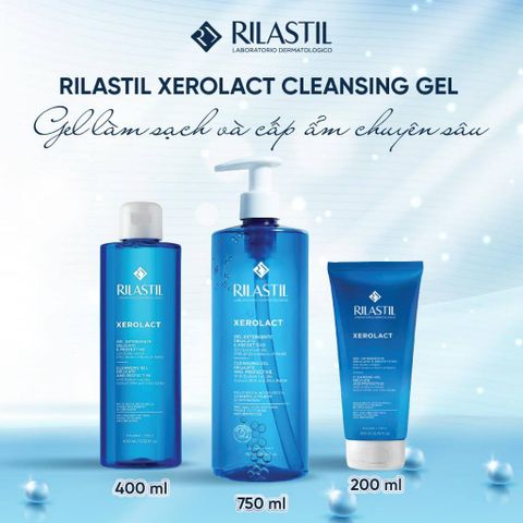 GEL RỬA MẶT, TẮM TOÀN THÂN – RILASTIL XEROLACT CLEANSING GEL 750ML
