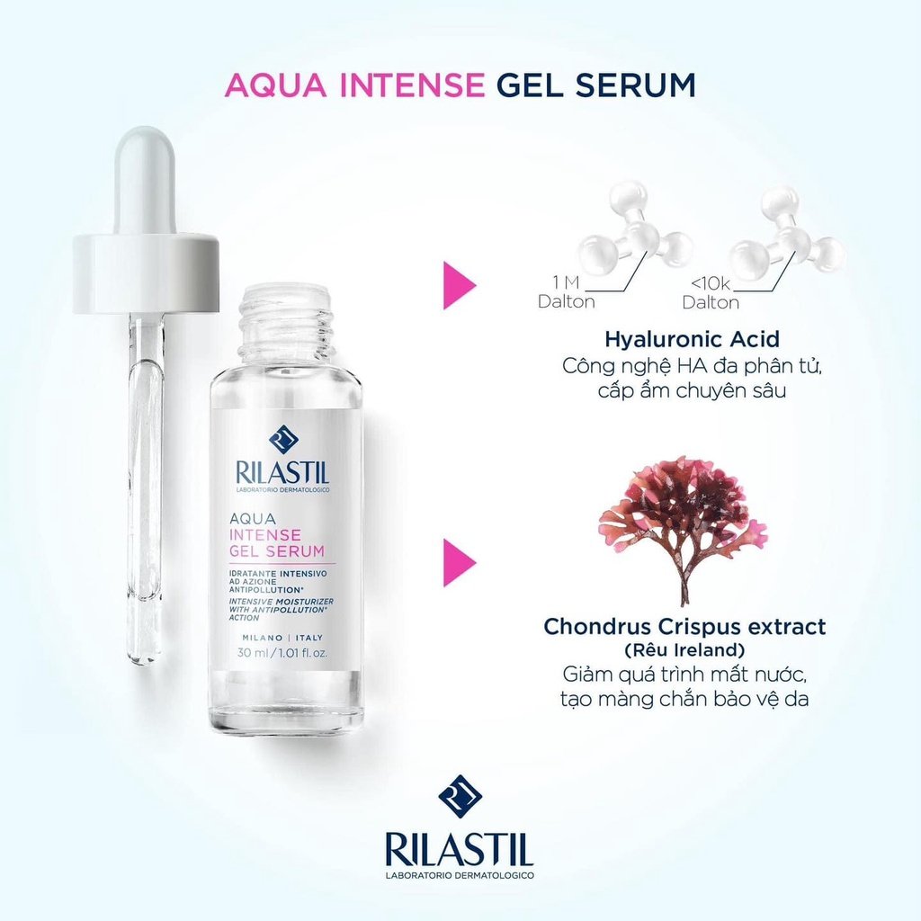 TINH CHẤT DƯỠNG ẨM CHUYÊN SÂU RILASTIL AQUA INTENSE GEL SERUM 30ML