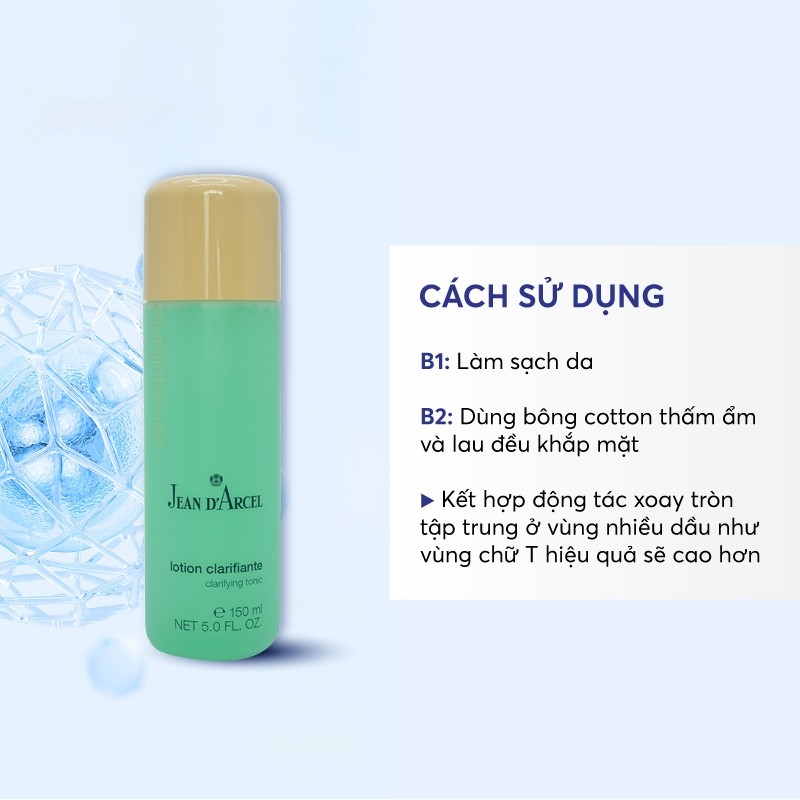J02L - Nước Cân Bằng Cho Da Dầu Và Da Mụn Jean D’Arcel Clarifying Tonic 150ml