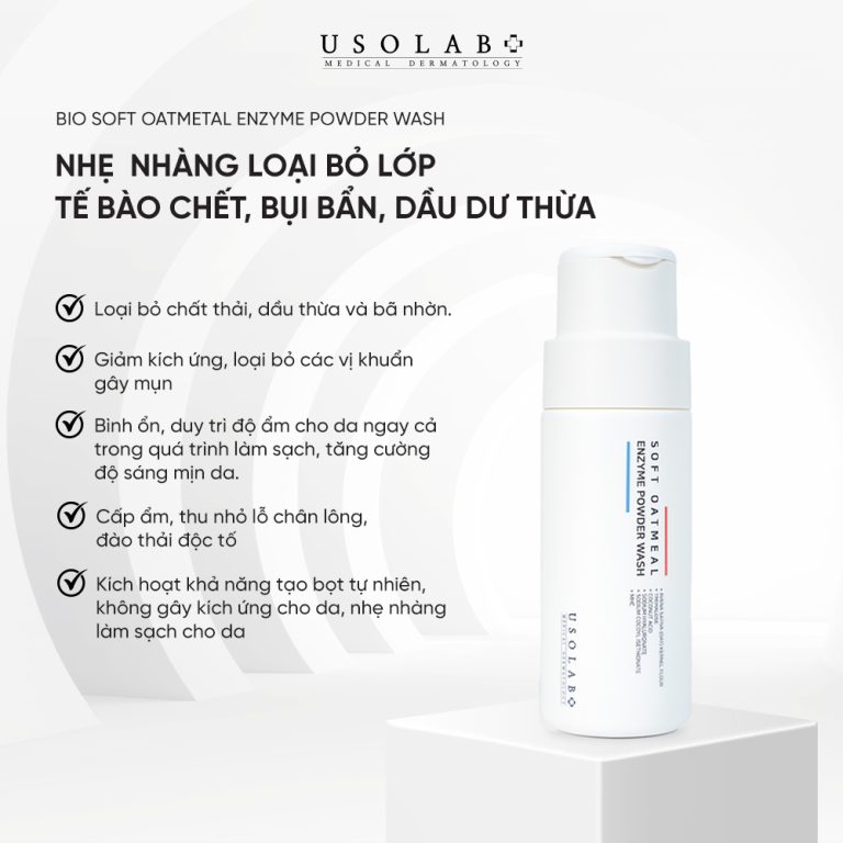 Soft Oatmeal Enzyme Powder Wash – Bột tẩy da chết dạng enzyme cho mọi loại da