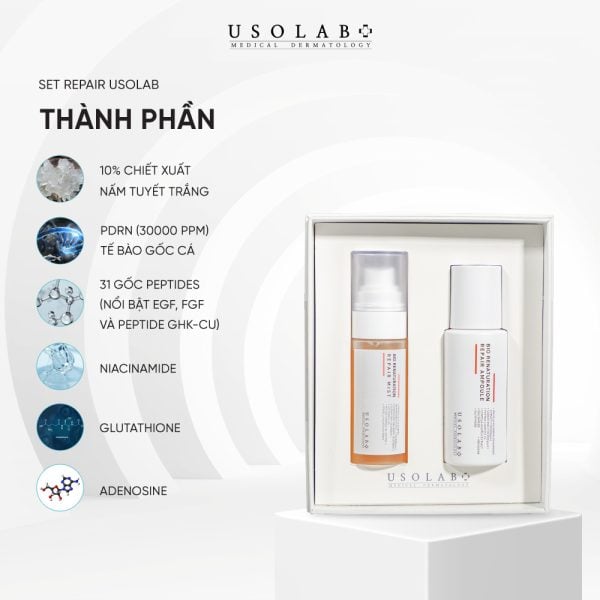 Sản phẩm USOLAB: SET REPAIR AMPOULE + REPAIR MIST