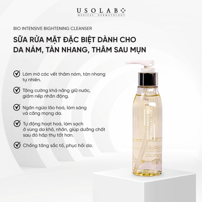 Sữa rửa mặt trắng da Usolab Bio Intensive brightening Cleanser