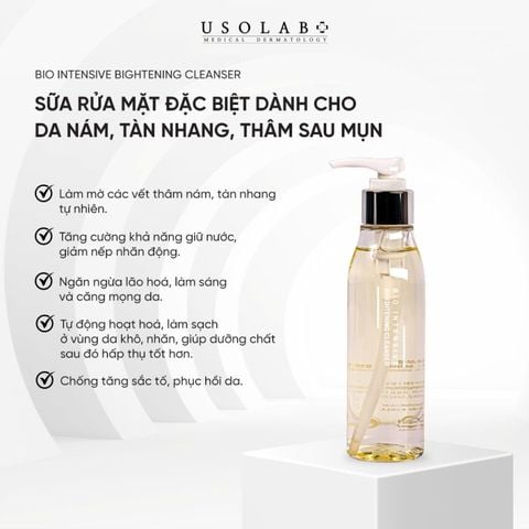 Sữa rửa mặt trắng da Usolab Bio Intensive brightening Cleanser