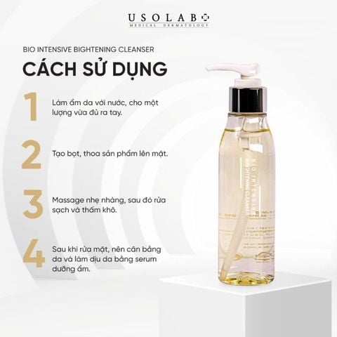 Sữa rửa mặt trắng da Usolab Bio Intensive brightening Cleanser