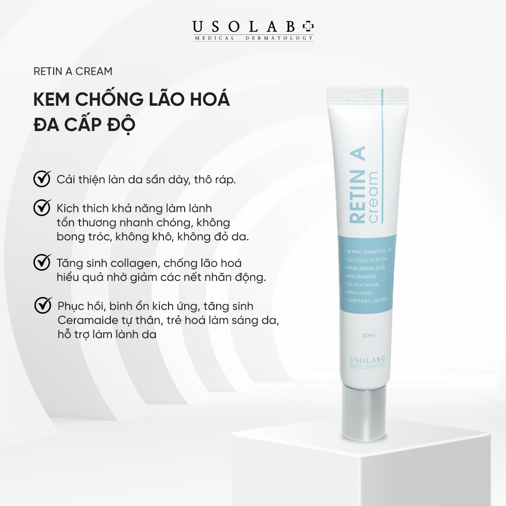 Retin A Cream trẻ hóa, căng bóng, sáng da, giảm mụn tuýp