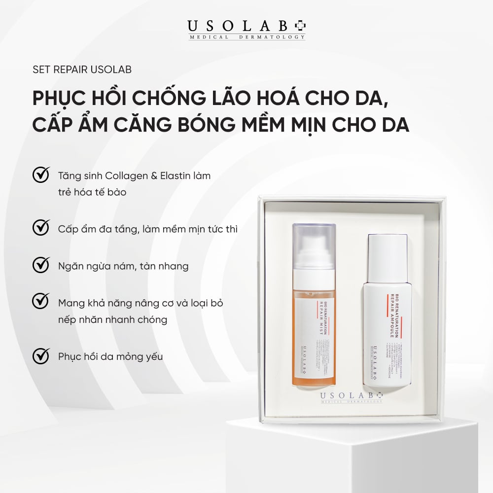 Sản phẩm USOLAB: SET REPAIR AMPOULE + REPAIR MIST