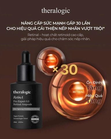 TInh Chất Chống Lão Hóa Chống Nhăn Theralogic RetinA Anti Wrinkle 3D Ampoule 30ml