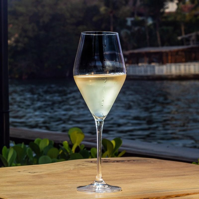  Set 6 ly vang trắng Loxia 470ml Crystal Bohemia 