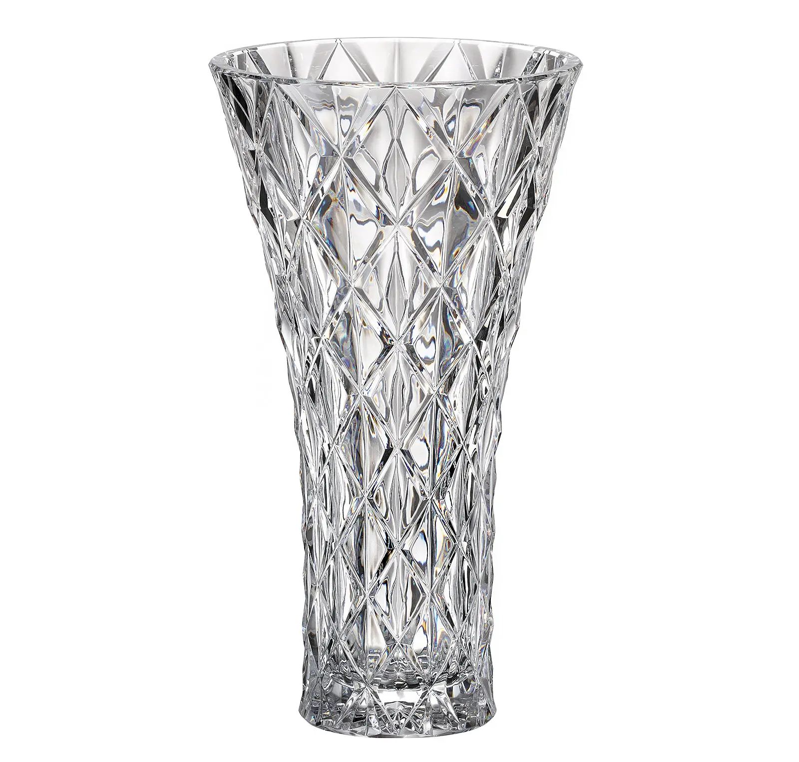  Lọ hoa Memphis trắng 30.5cm Crystal Bohemia 