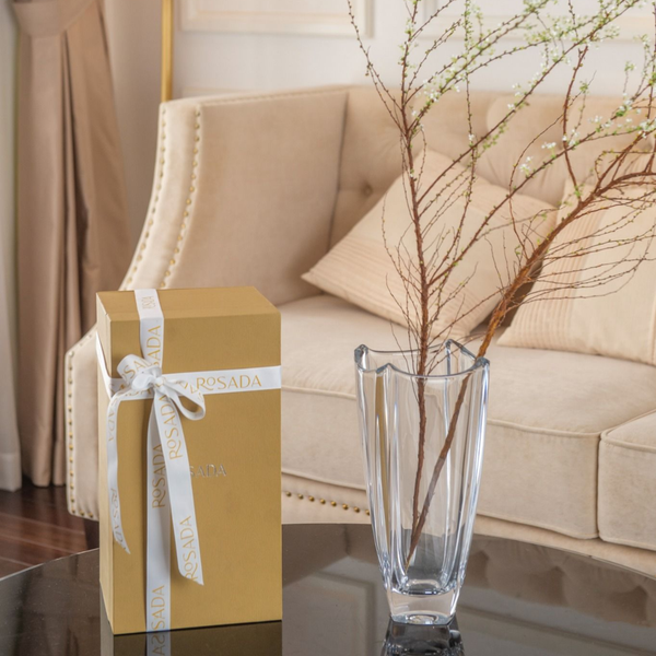  Lọ hoa pha lê bom vuông trơn 30cm 