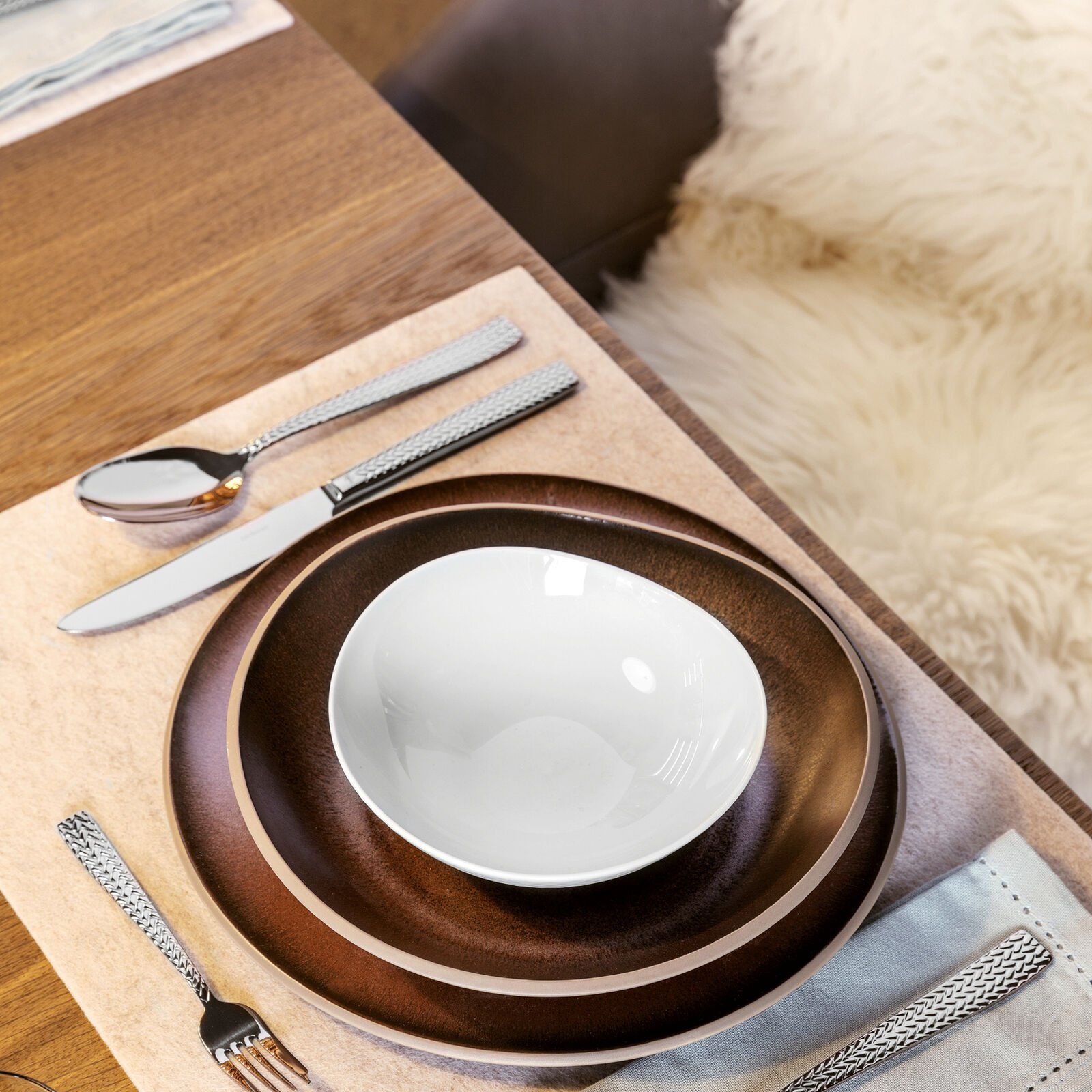  Set 24 món (Dao, dĩa, thìa lớn, thìa nhỏ) Cortina Stainless Steel Mirror Steel Sambonet 