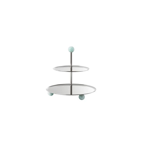  Đĩa 2 tầng Pastry Stand Resin Silver 22cm Sambonet 