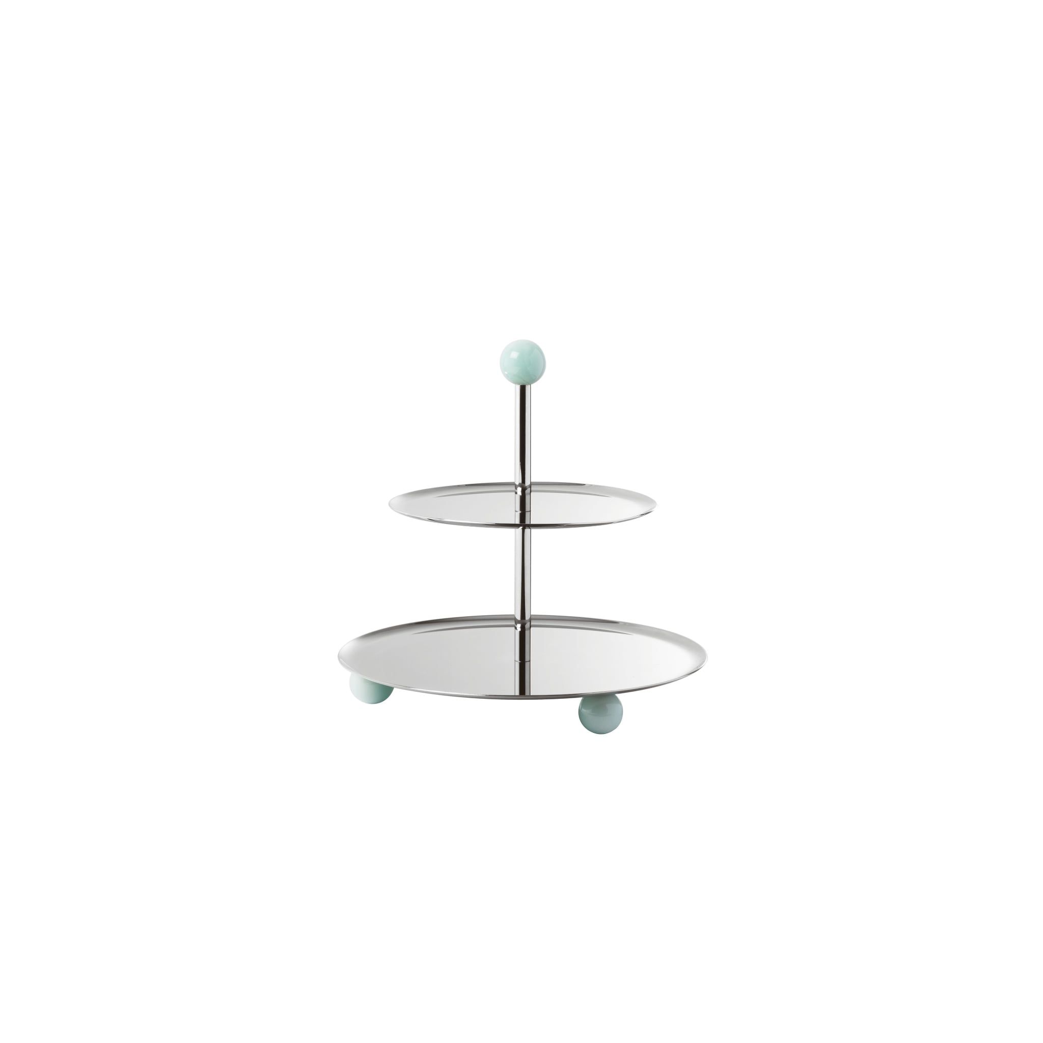  Đĩa 2 tầng Pastry Stand Resin Silver 22cm Sambonet 