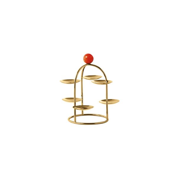  Đĩa bánh 6 tầng Penelope Resin Mirror PVD Gold Sambonet 