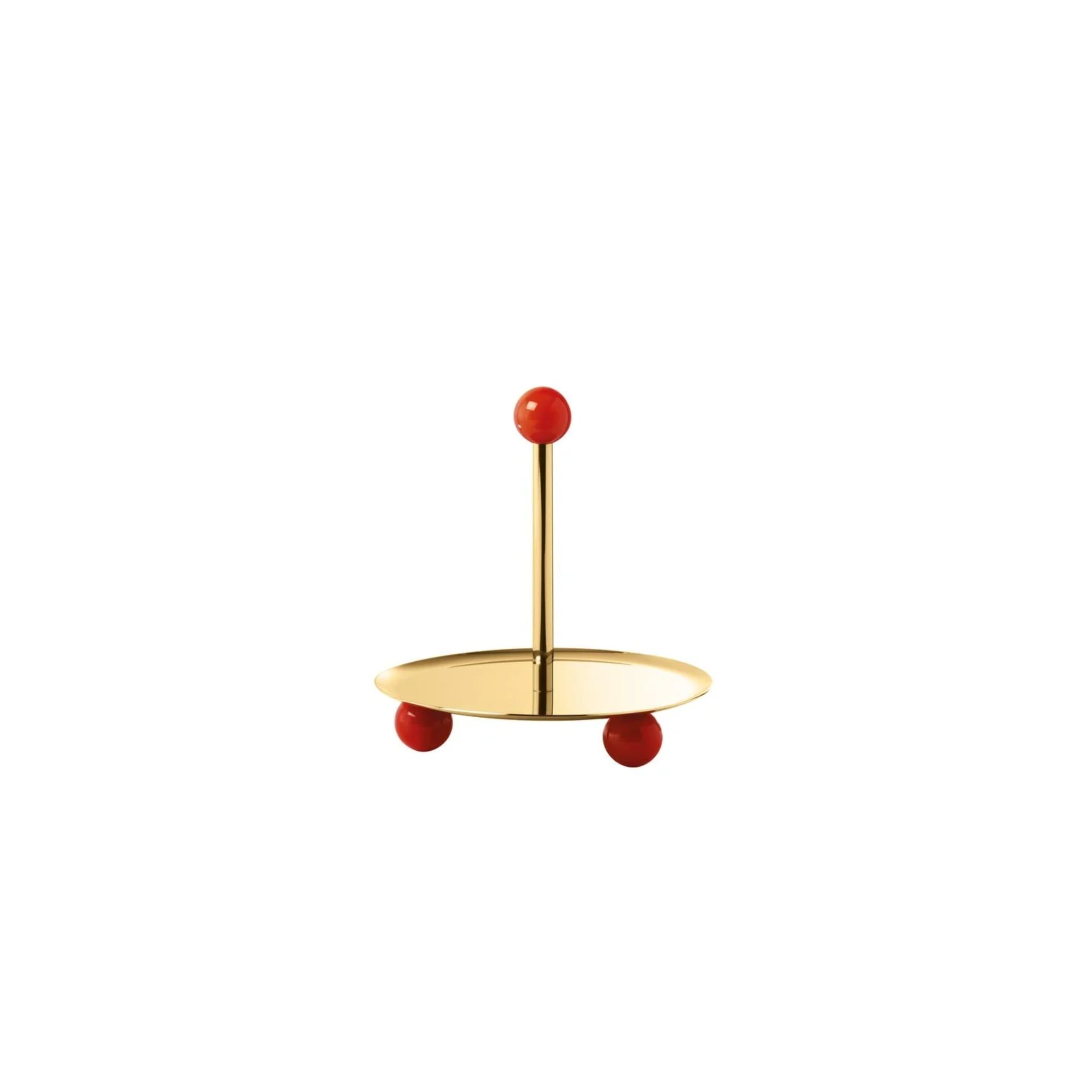  Đĩa bánh Penelope Resin Mirror PVD Gold Sambonet 