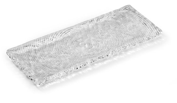  Đĩa chữ nhật Diamante trắng 31x12.5cm 