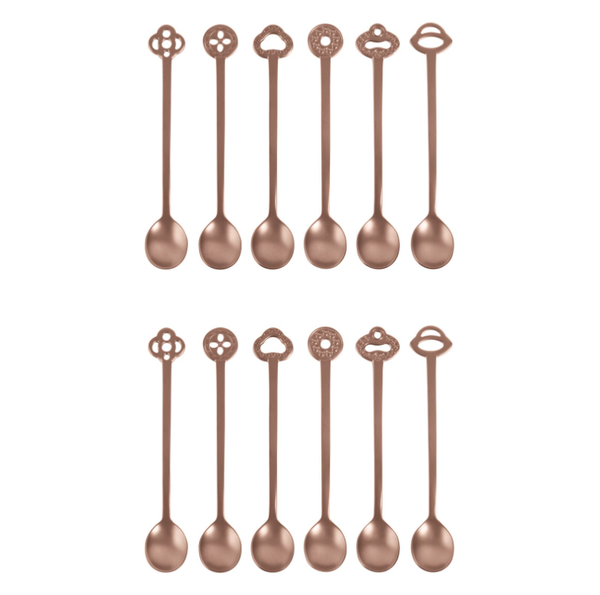  Set 12 thìa Party Spoons Portafort Living Antique PVD Copper Sambonet 