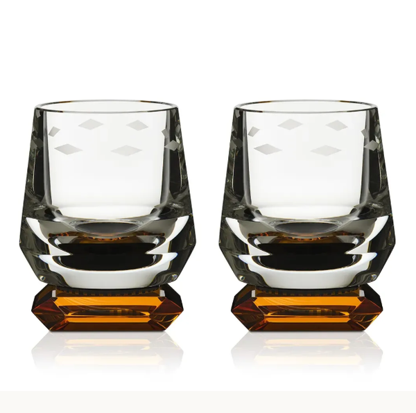  Set 2 cốc whiskey Whimsy (Amber/Black/Clear) Reflections Copenhagen 