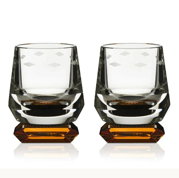  Set 2 cốc whiskey Whimsy (Amber/Black/Clear) Reflections Copenhagen 