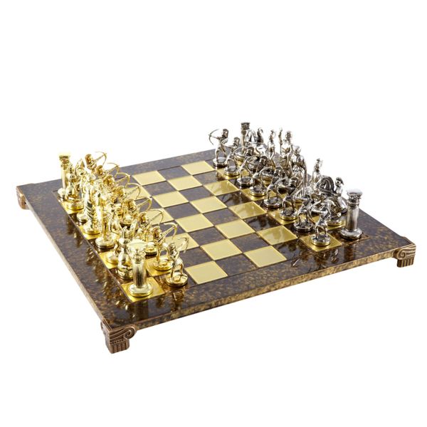  Bộ bàn cờ Archers Metal nâu 44cm (Gold/Silver) Manopoulos 