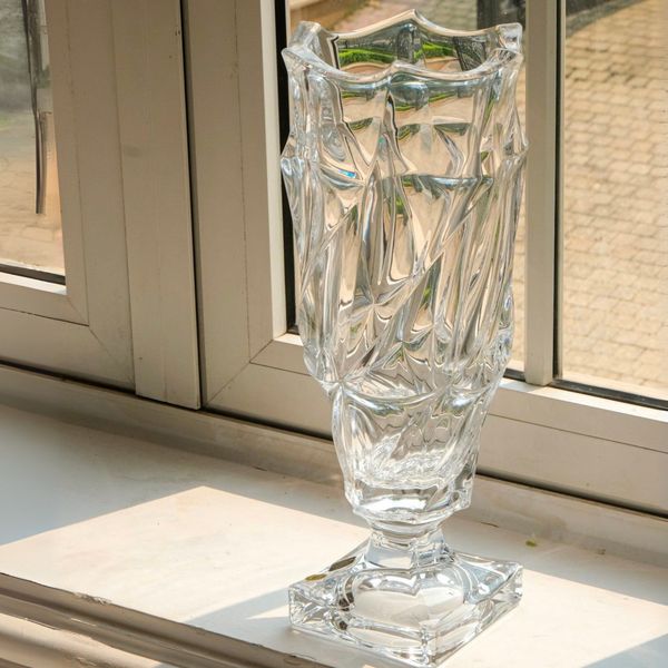  Lọ hoa chân đế Flamenco trắng 38cm Bohemia Treasury 