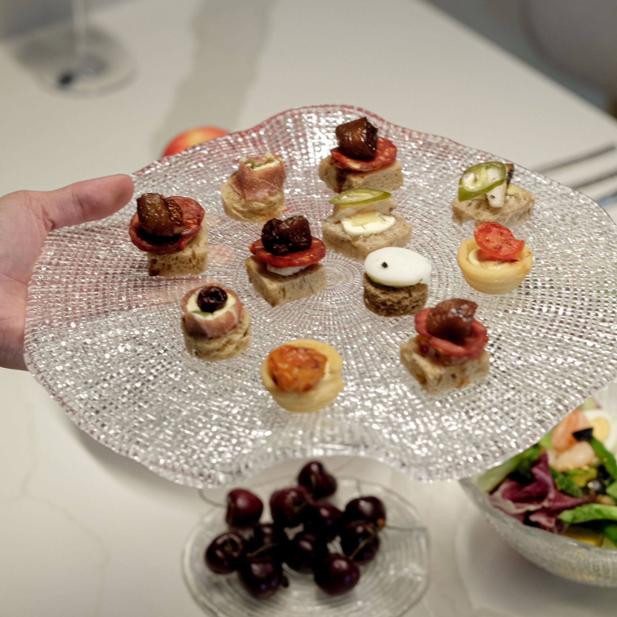  Đĩa Cheese Diamante Clear 32cm 