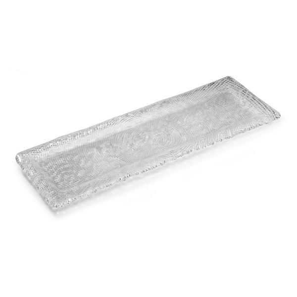  Đĩa chữ nhật Diamante trắng 43x13cm 