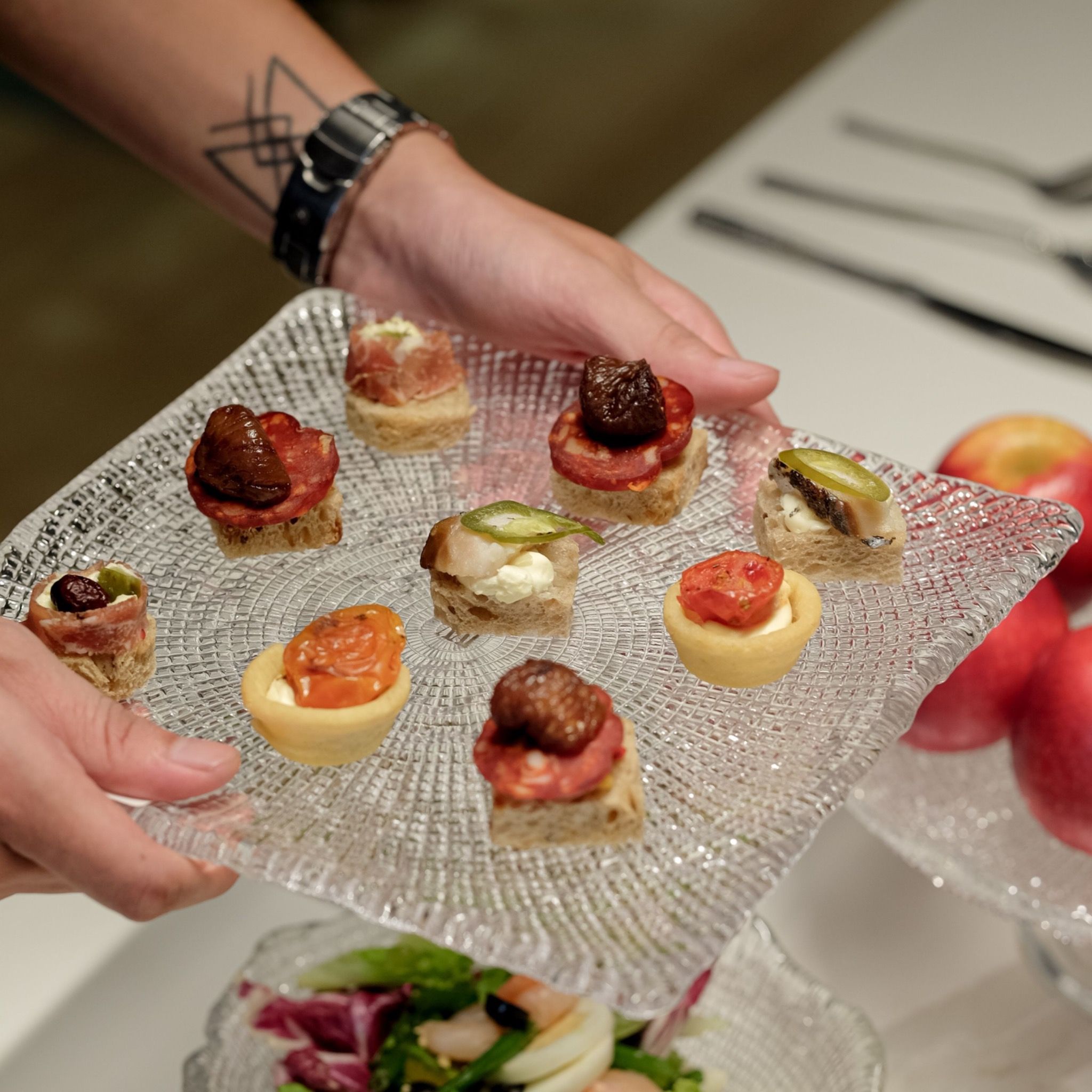  Đĩa vuông Diamante trắng 20cm 