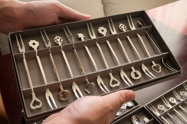  Set 12 dĩa Party Portafor Stainless Steel Mirror Steel Sambonet 