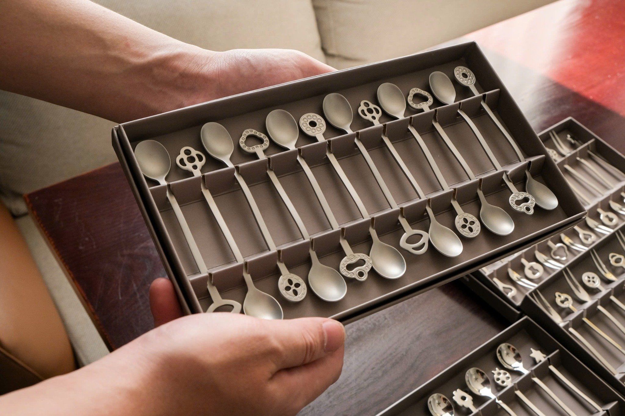  Set 12 thìa Party Oriental Stainless Steel Antique Sambonet 