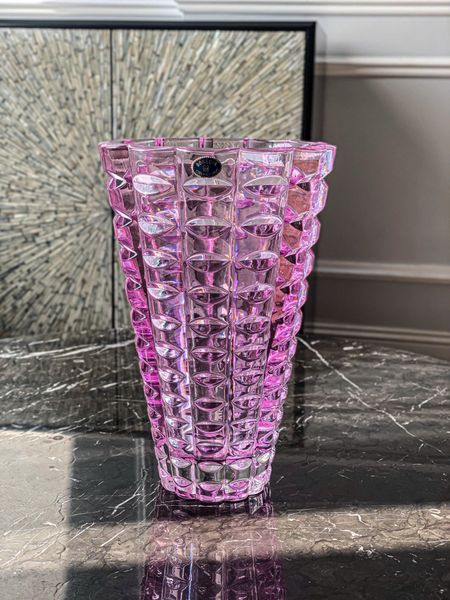  Lọ hoa Millenium hồng 26cm Crystal Bohemia 