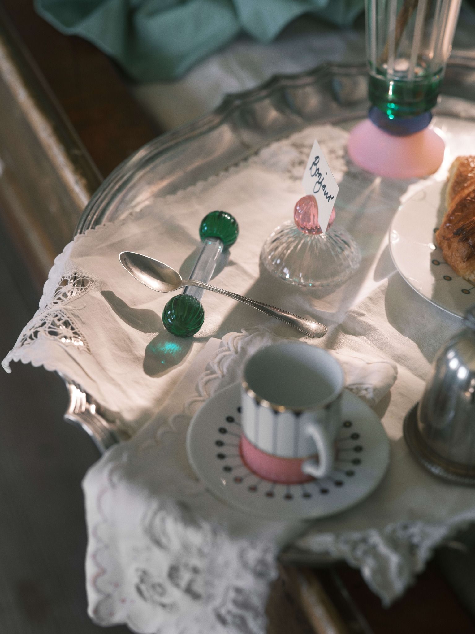  Set 2 dụng cụ gác muỗng nĩa Benoit (Teal/Clear) Reflections Copenhagen 