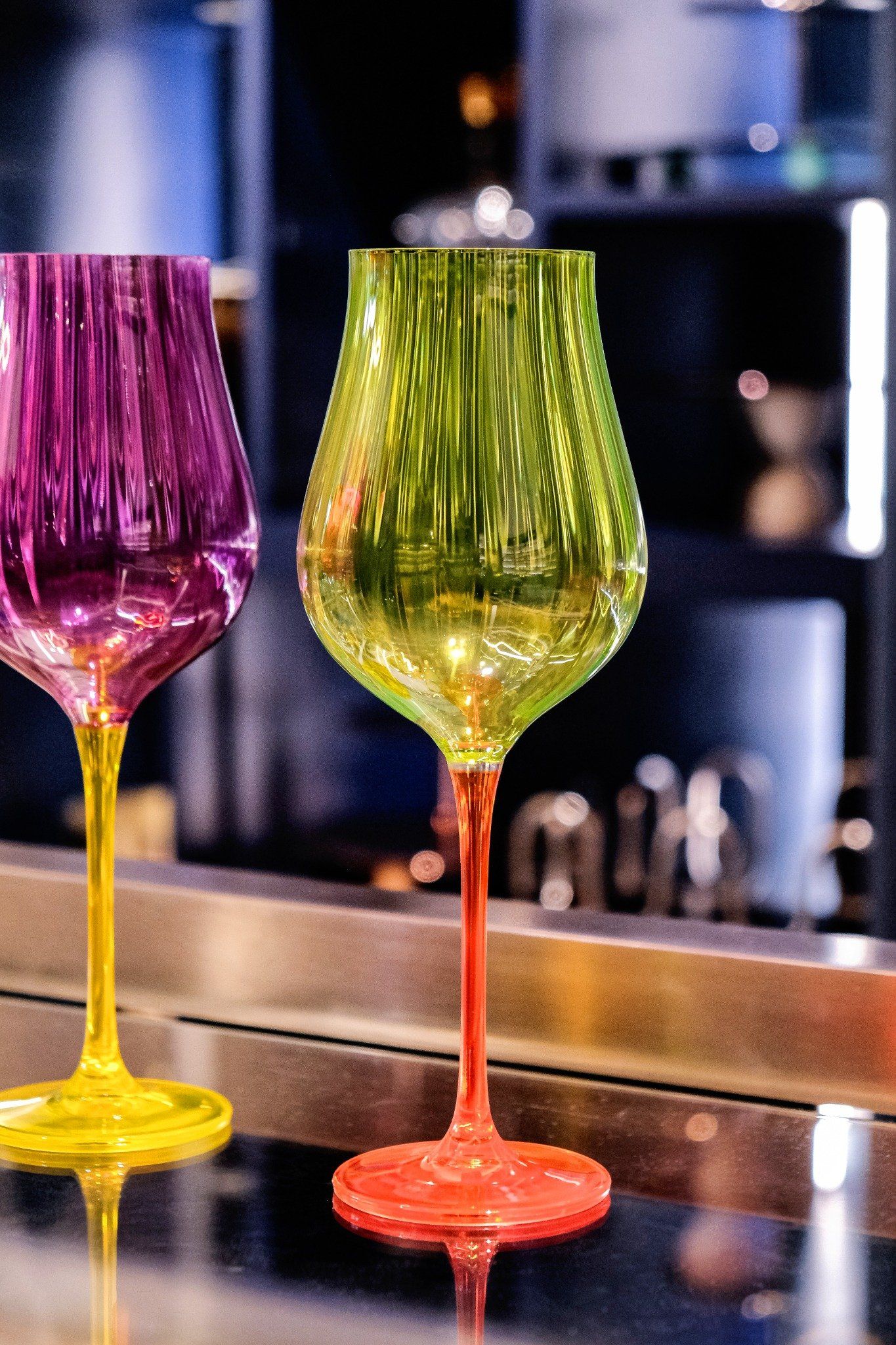  Set 4 ly vang Limosa màu 400ml Crystal Bohemia 