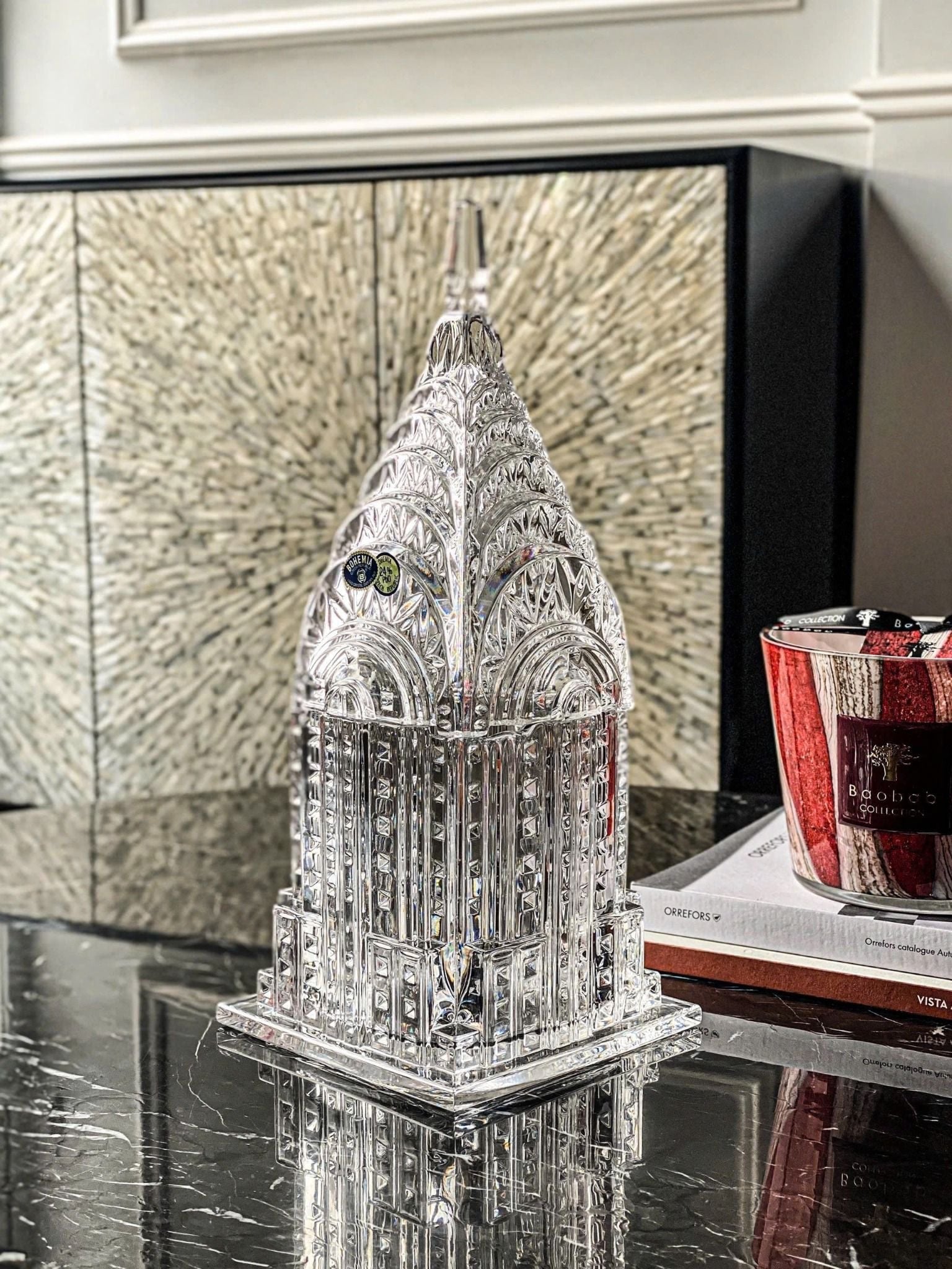  Thố Building 30 cm  Crystal Bohemia 