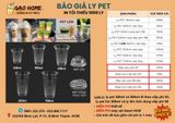  BÁO GIÁ LY NHỰA - LY GIẤY GẠO HOME 