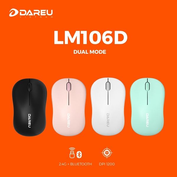 CHUỘT KHÔNG DÂY DAREU LM106D XANH