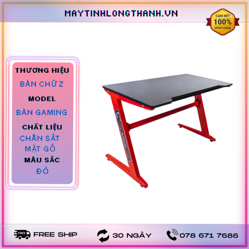 Bàn Chữ Z Đỏ Mặt Gỗ Đen - Z003