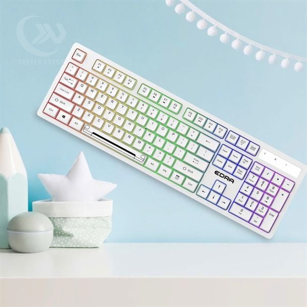 BÀN PHÍM GIẢ CƠ E-DRA EK506 WHITE