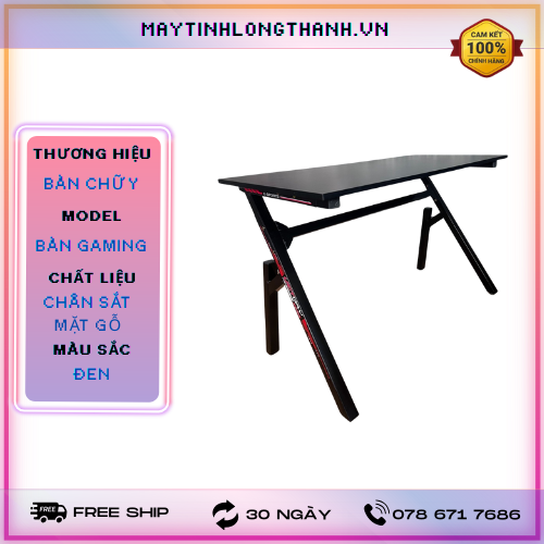 BÀN CHỮ Y (ĐEN) MẶT GỖ ĐEN (KIỂU)