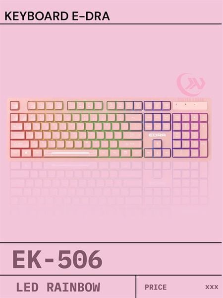 BÀN PHÍM GIẢ CƠ E-DRA EK506 PINK