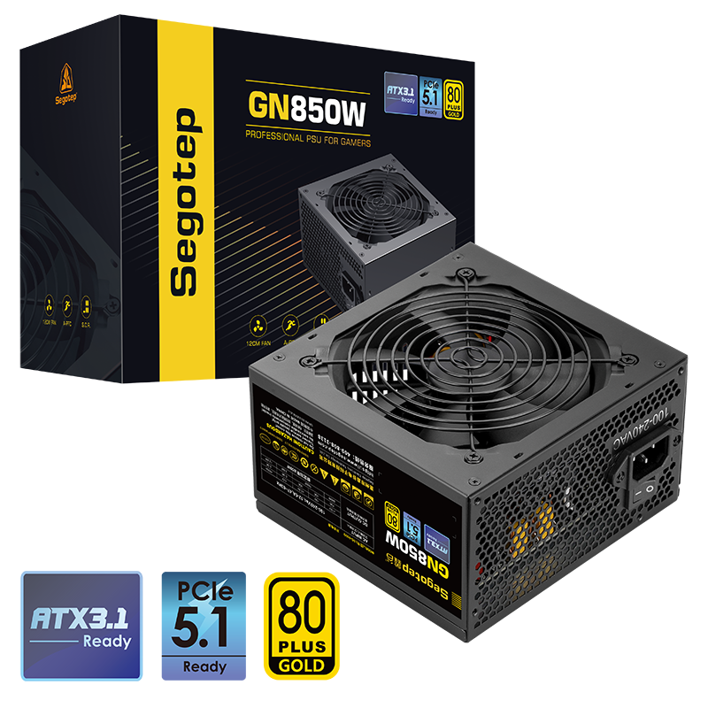 Nguồn SEGOTEP GN850W 80 PLUS GOLD PCIE 5.0 ATX 3.0 – Non Modular