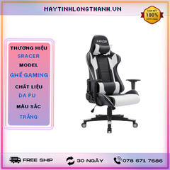 GHẾ GAMING Chân Xoay SRACER WHITE