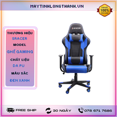 GHẾ GAMING Chân Xoay SRACER Xanh