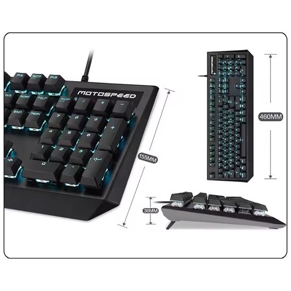 Bàn phím cơ Motospeed CK95 - Switch Brown (Black)
