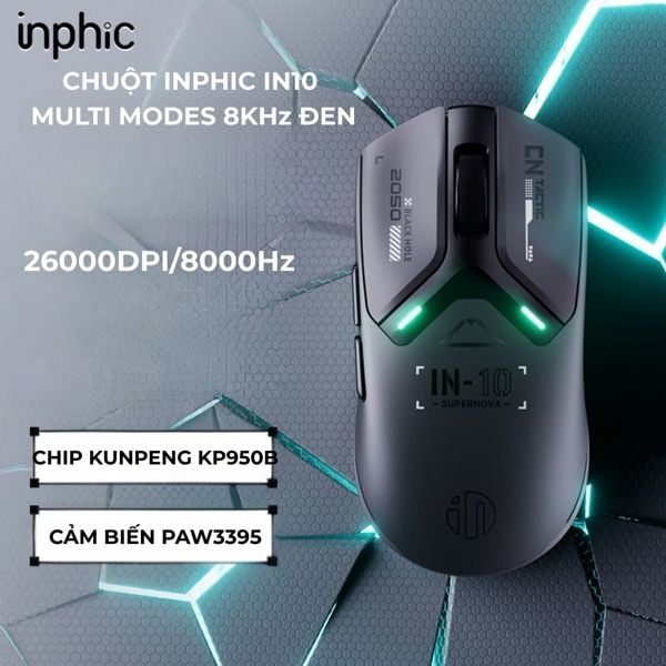 CHUỘT INPHIC IN10 MULTI MODES 8KHz ĐEN