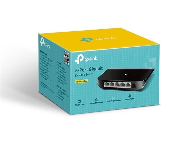 Switch TPLink TL-SG1005D (Gigabit 1000Mbps/ 5 Cổng/ Vỏ Nhựa)